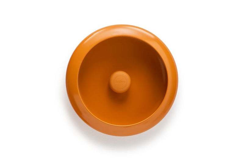 Fatboy Oloha Medium Bowl with Rechargeable Lamp | Multifunctional | Lamp: ABS and silicone | Shade: Steel | Suitable for Indoor & Outdoor Use | Stepless dimmable | Sunny Orange - (30 x 7.3 cm) - Image 5